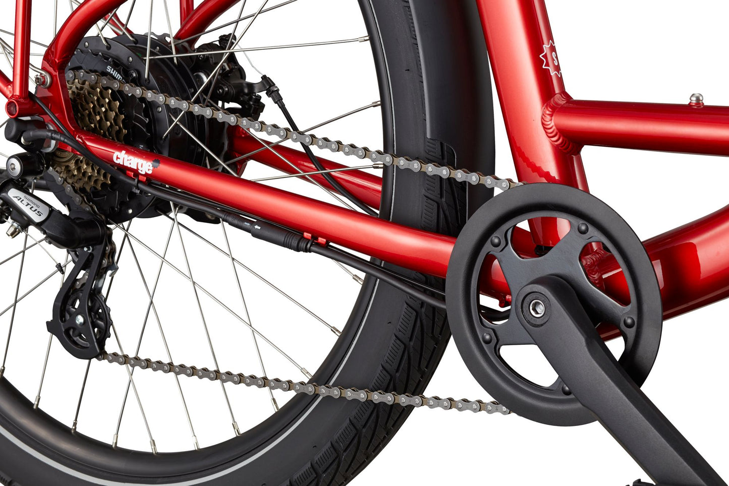 Charge 650 U Comfort 2 Step-Thru Electric Cruiser Throttle Bike