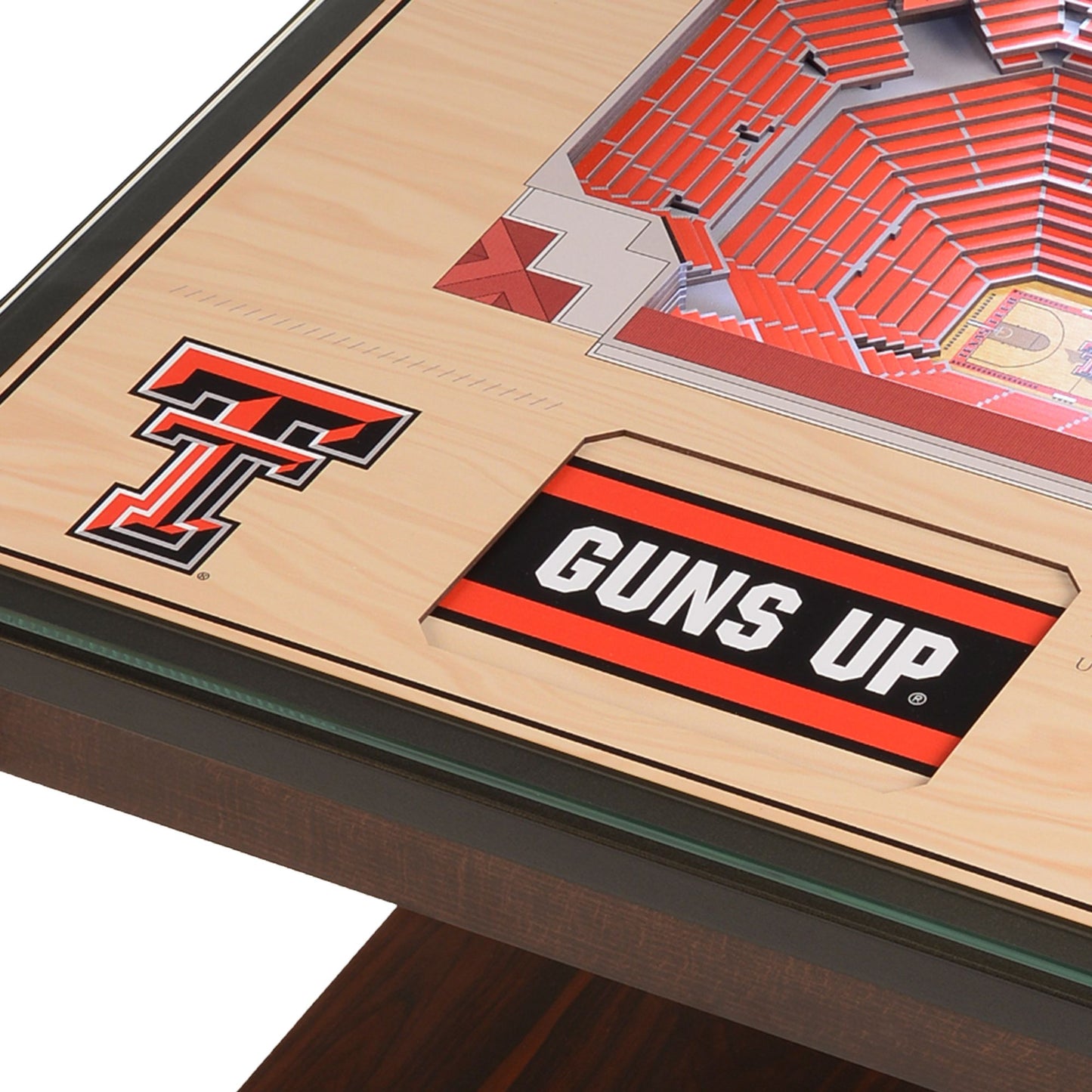 YouTheFan Texas Tech Red Raiders 25-Layer Stadium Views Lighted End Table