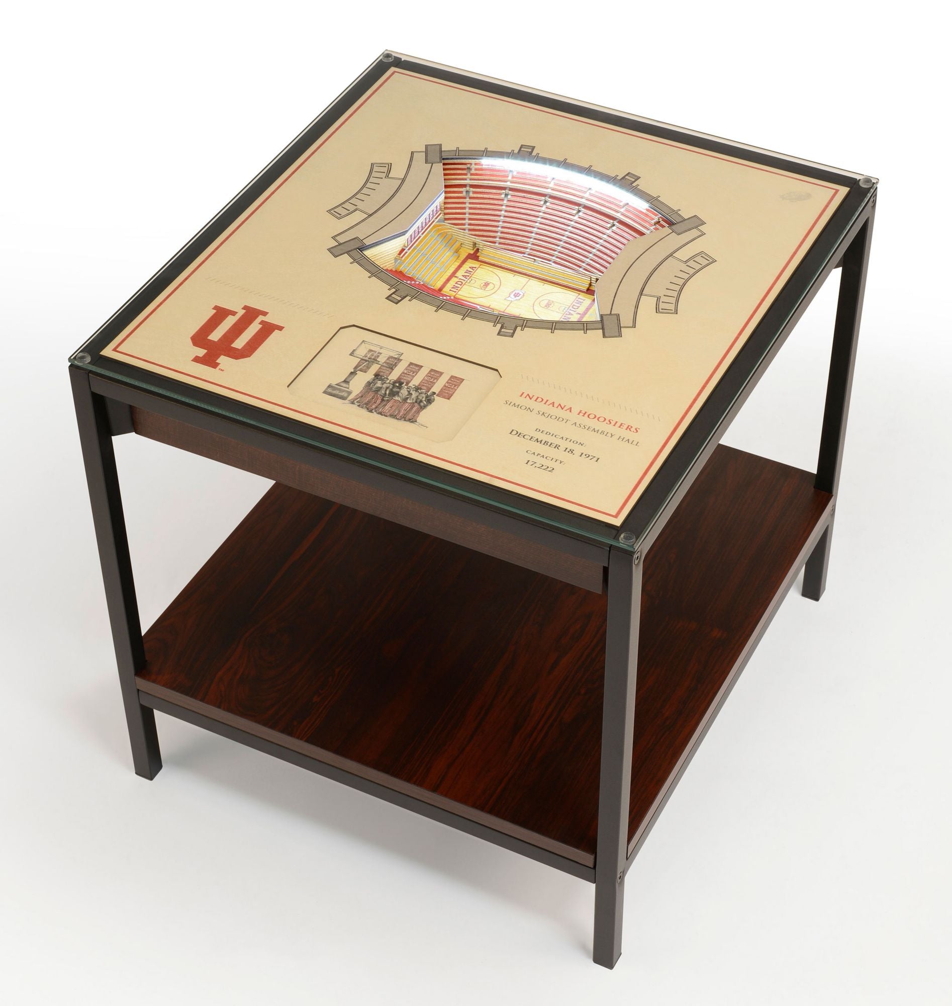 YouTheFan Indiana Hoosiers 25-Layer StadiumViews Lighted End Table