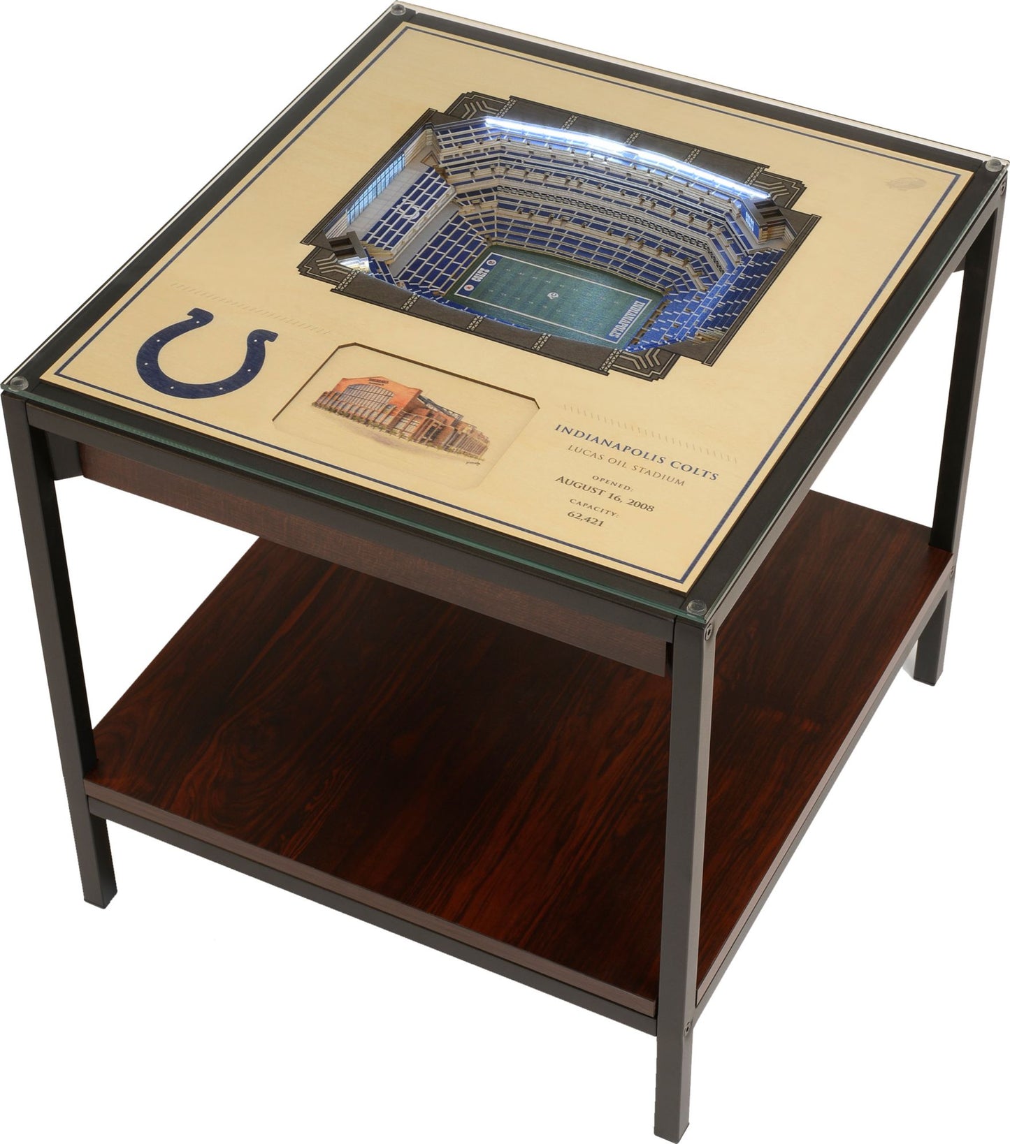YouTheFan Indianapolis Colts 25-Layer StadiumViews Lighted End Table