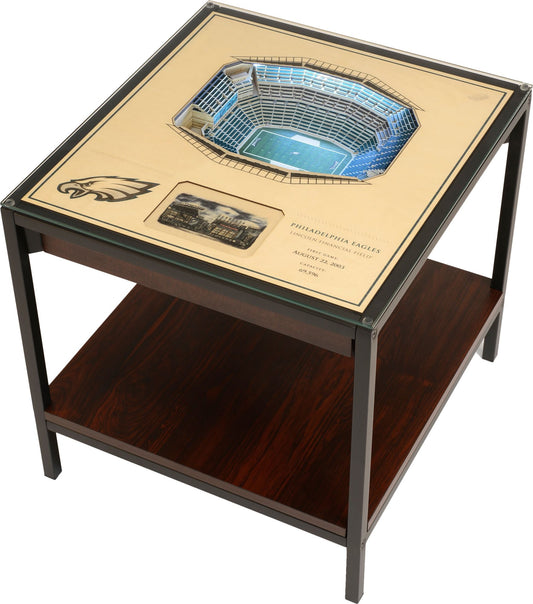 YouTheFan Philadelphia Eagles 25-Layer StadiumViews Lighted End Table