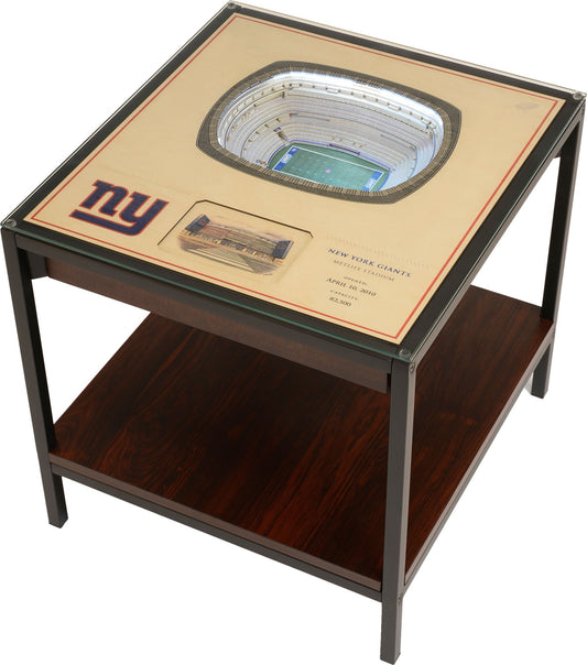 YouTheFan New York Giants 25-Layer StadiumViews Lighted End Table