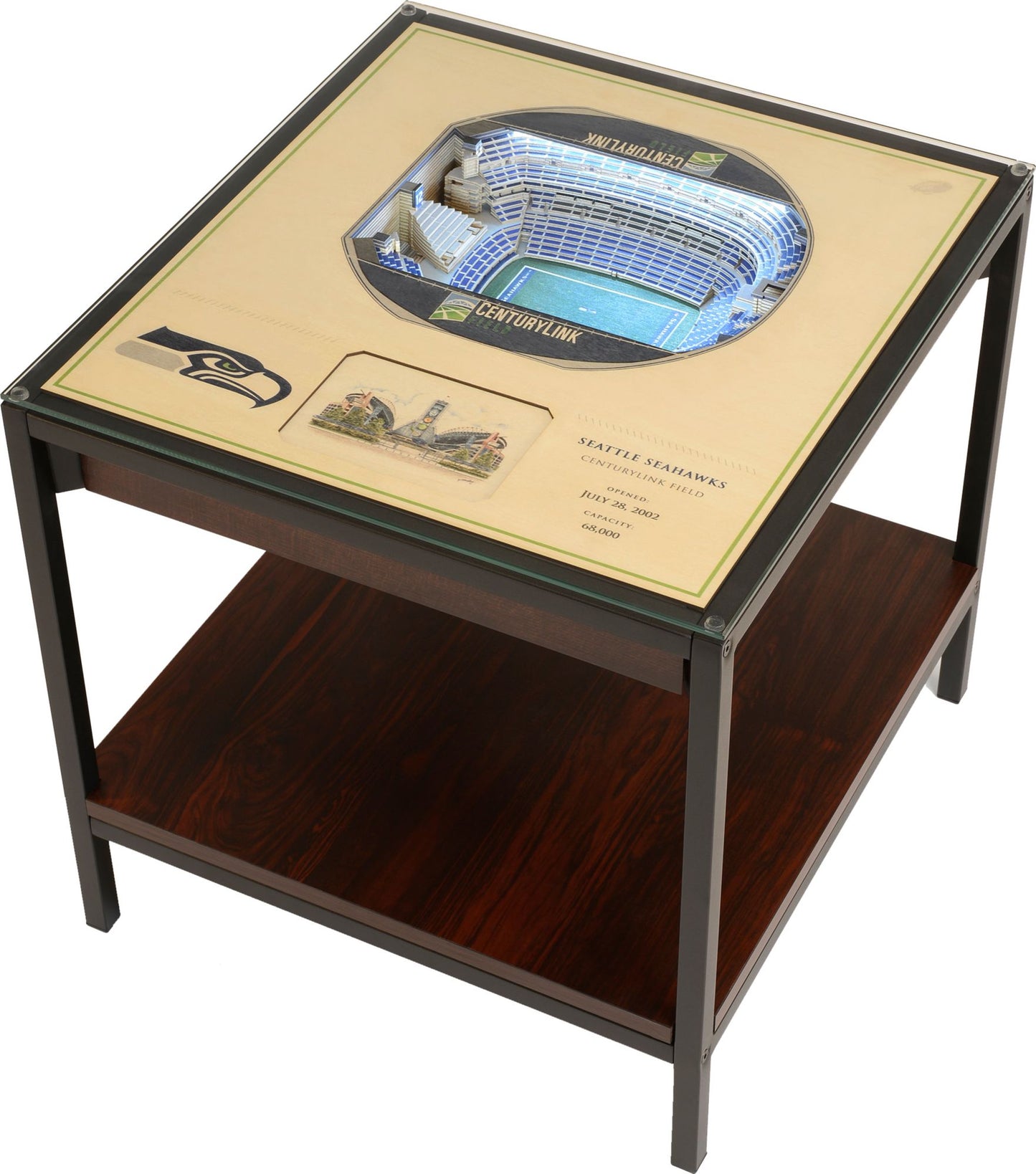 YouTheFan Seattle Seahawks 25-Layer StadiumViews Lighted End Table