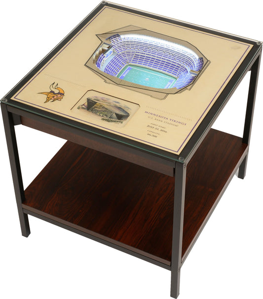 YouTheFan Minnesota Vikings 25-Layer StadiumViews Lighted End Table