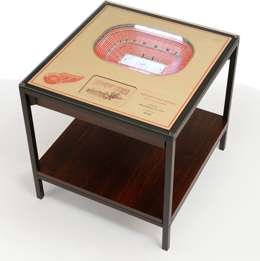 YouTheFan Detroit Red Wings 25-Layer StadiumViews Lighted End Table