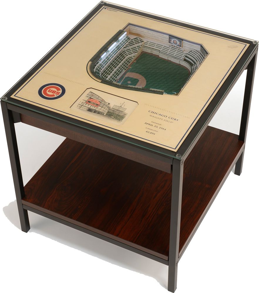 YouTheFan Chicago Cubs 25-Layer StadiumViews Lighted End Table