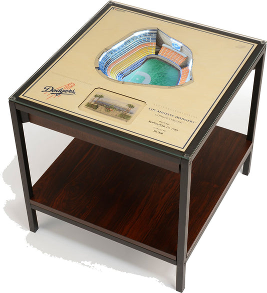 YouTheFan Los Angeles Dodgers 25-Layer StadiumViews Lighted End Table