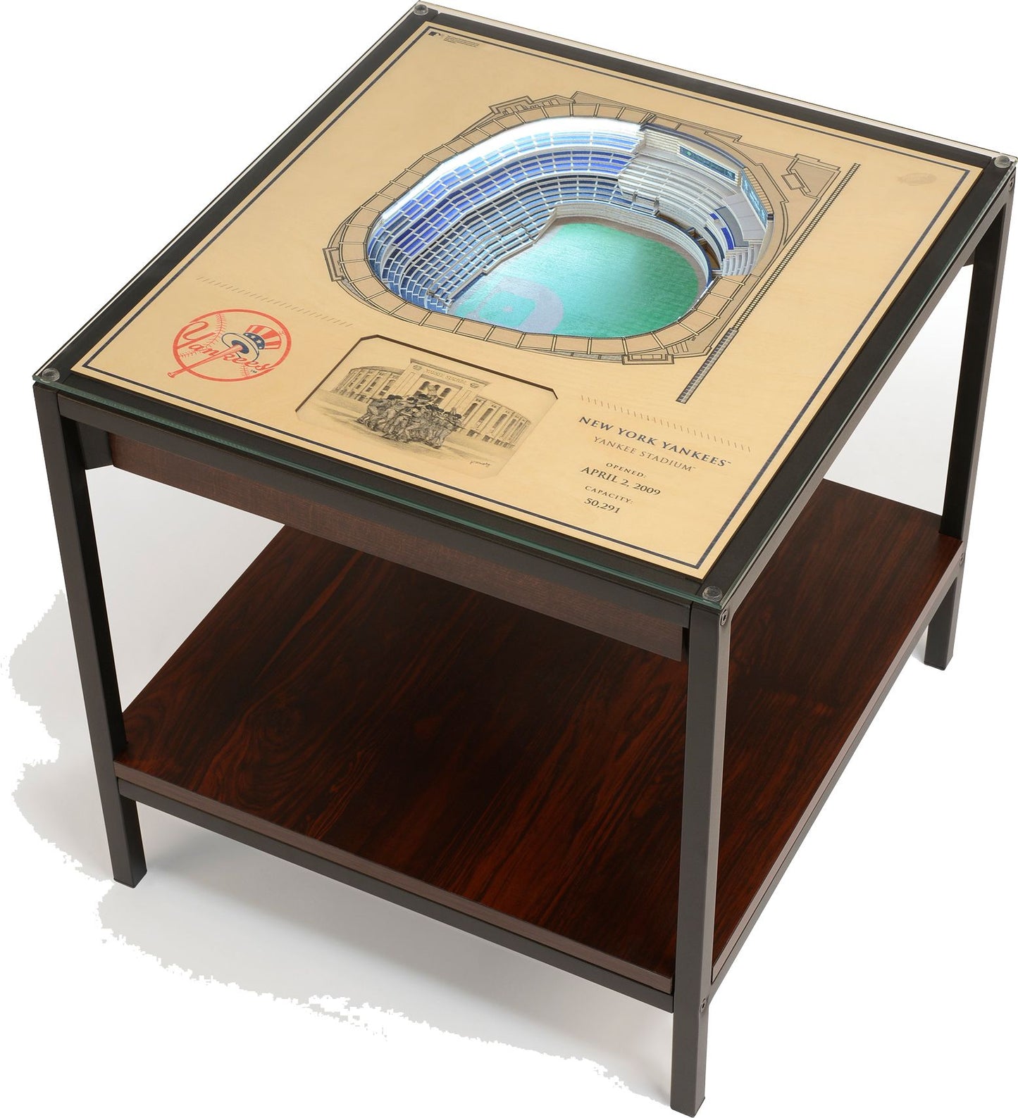 YouTheFan New York Yankees 25-Layer StadiumViews Lighted End Table