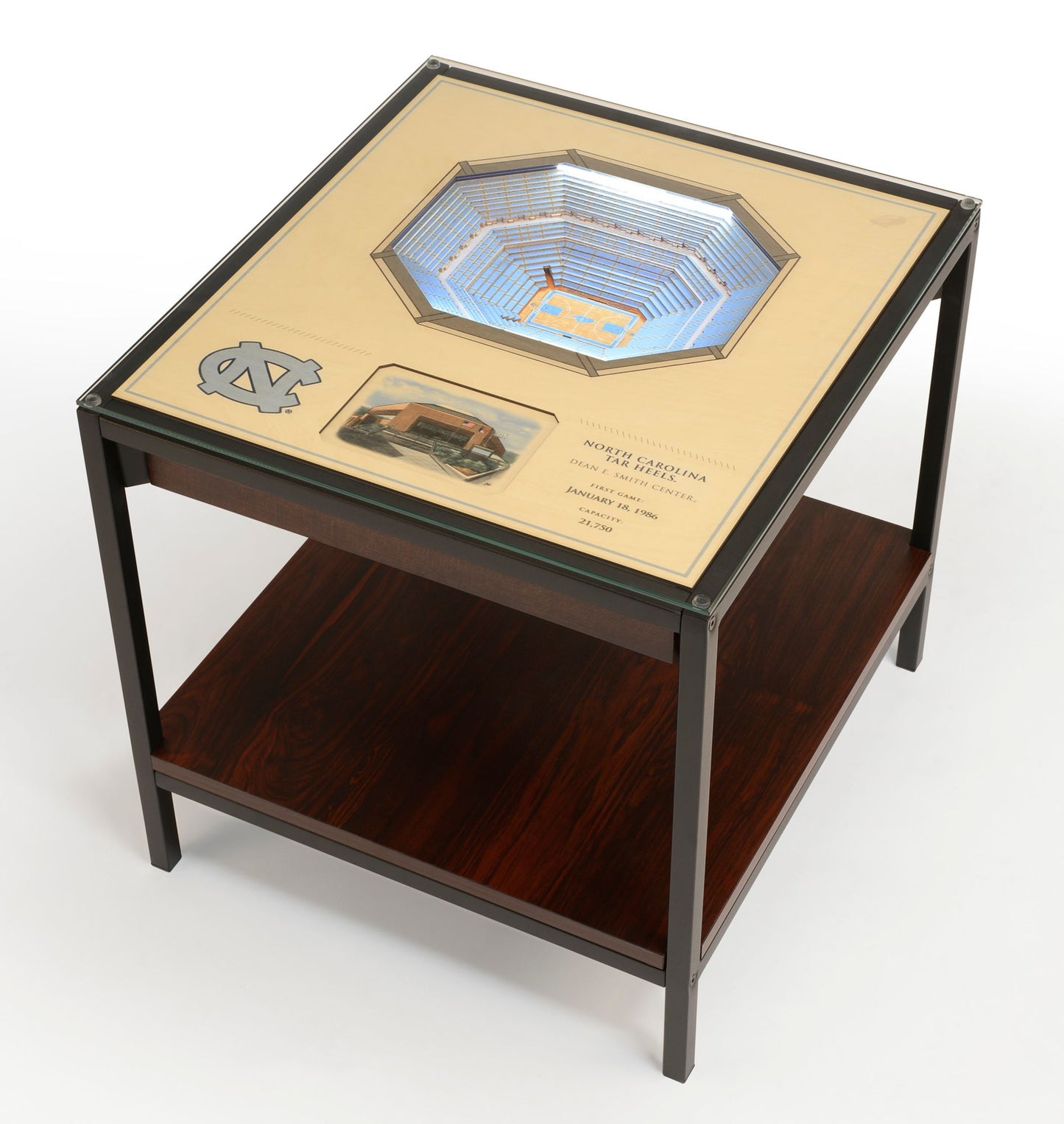 YouTheFan North Carolina Tar Heels 25-Layer StadiumViews Lighted End Table