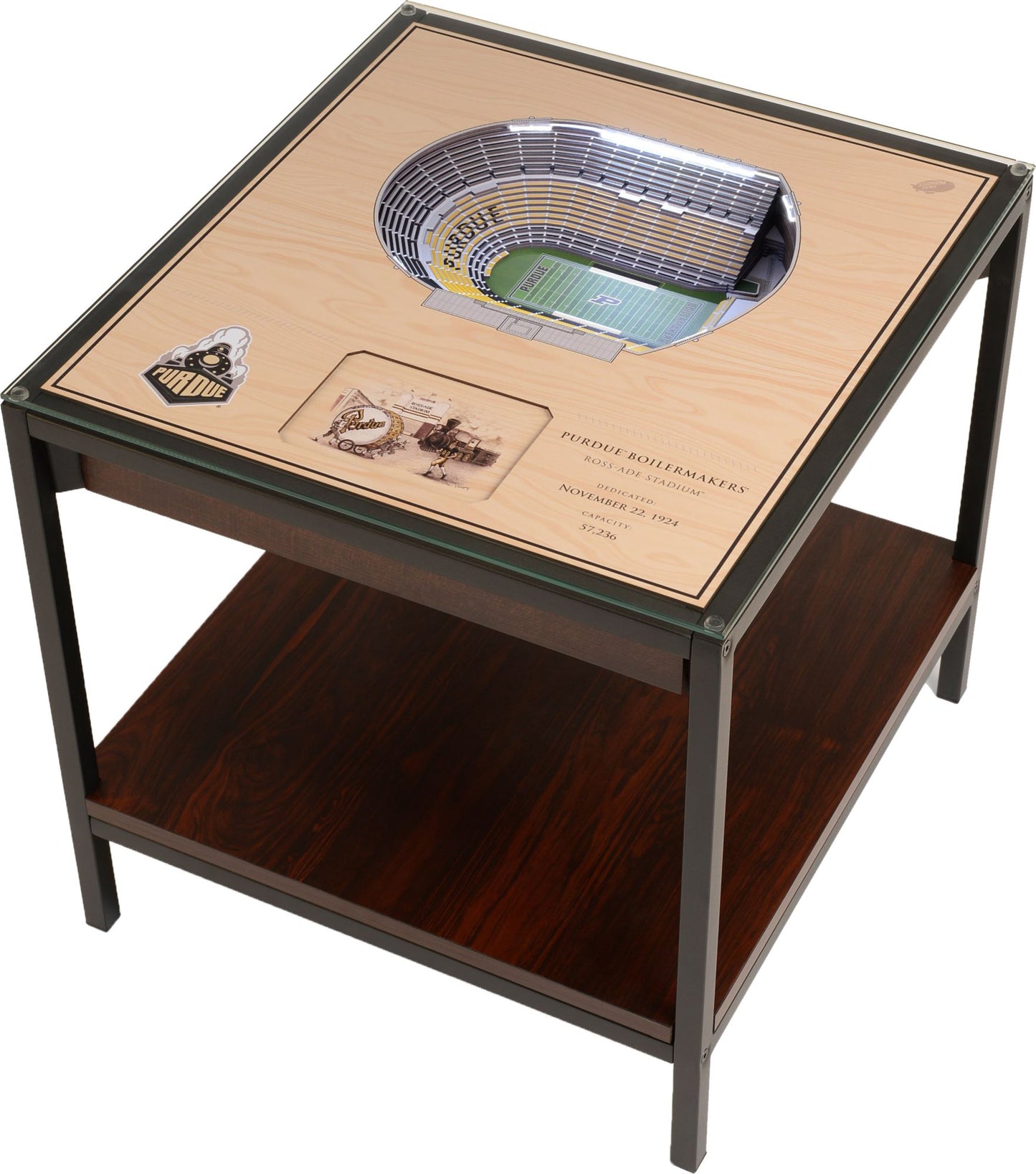 YouTheFan Purdue Boilermakers 25-Layer StadiumViews Lighted End Table