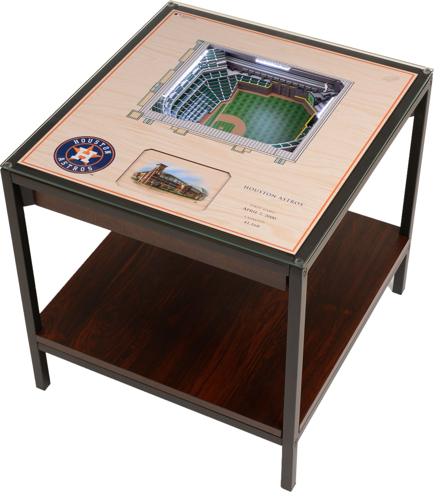 YouTheFan Houston Astros 25-Layer Stadium Views Lighted End Table