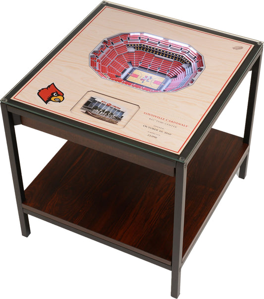 YouTheFan Louisville Cardinals 25-Layer Stadium Views Lighted End Table