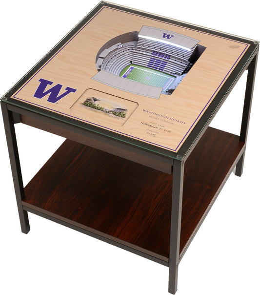 YouTheFan Washington Huskies 25-Layer Stadium Views Lighted End Table