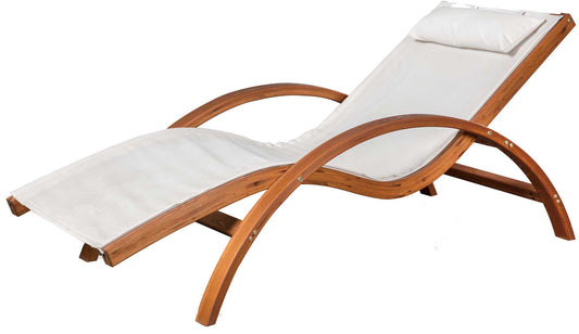 Island Retreat Bentwood Breeze Luxury Lounger with Wood Frame