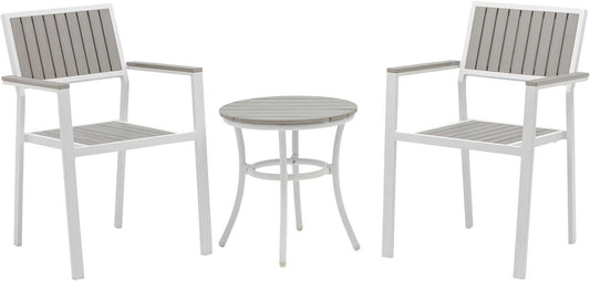 Island Retreat Ez-Care Tek-Wood 3-Piece Steel Patio Set