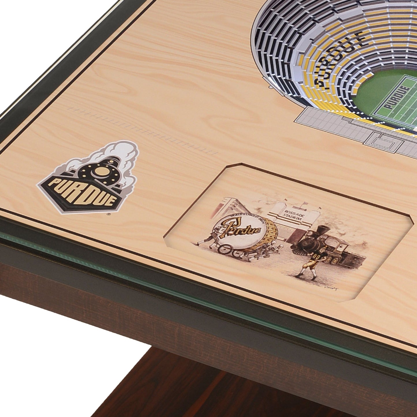 YouTheFan Purdue Boilermakers 25-Layer StadiumViews Lighted End Table