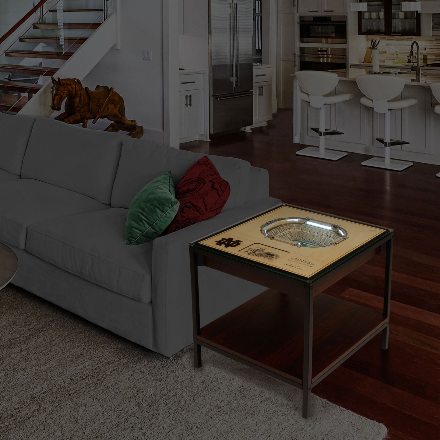 YouTheFan Notre Dame Fighting Irish 25-Layer StadiumViews Lighted End Table