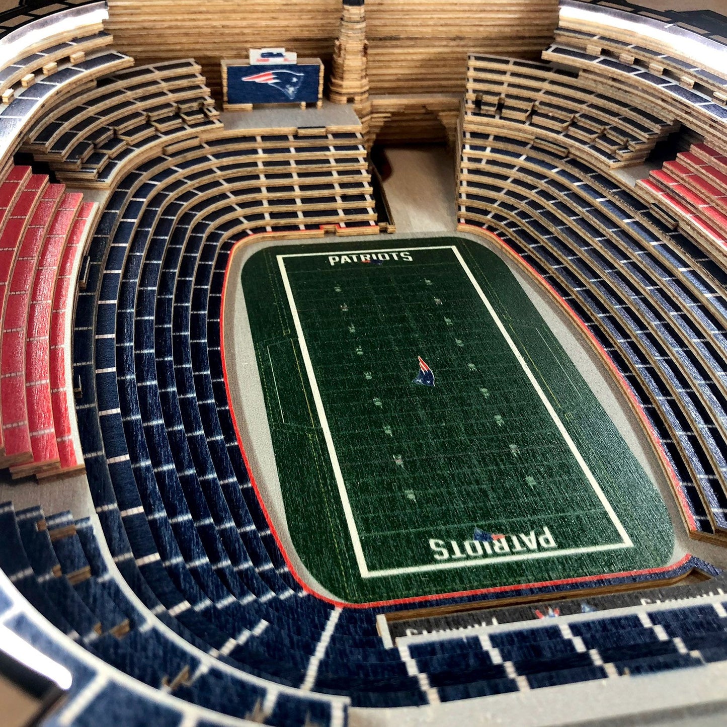 YouTheFan New England Patriots 25-Layer StadiumViews Lighted End Table
