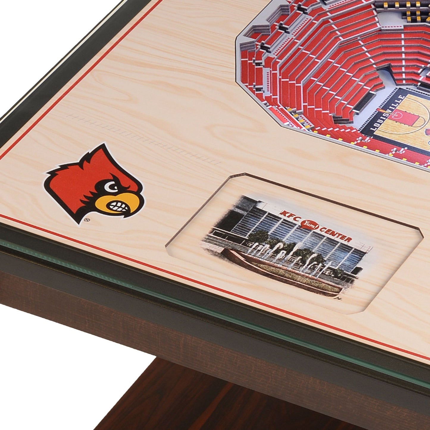 YouTheFan Louisville Cardinals 25-Layer Stadium Views Lighted End Table
