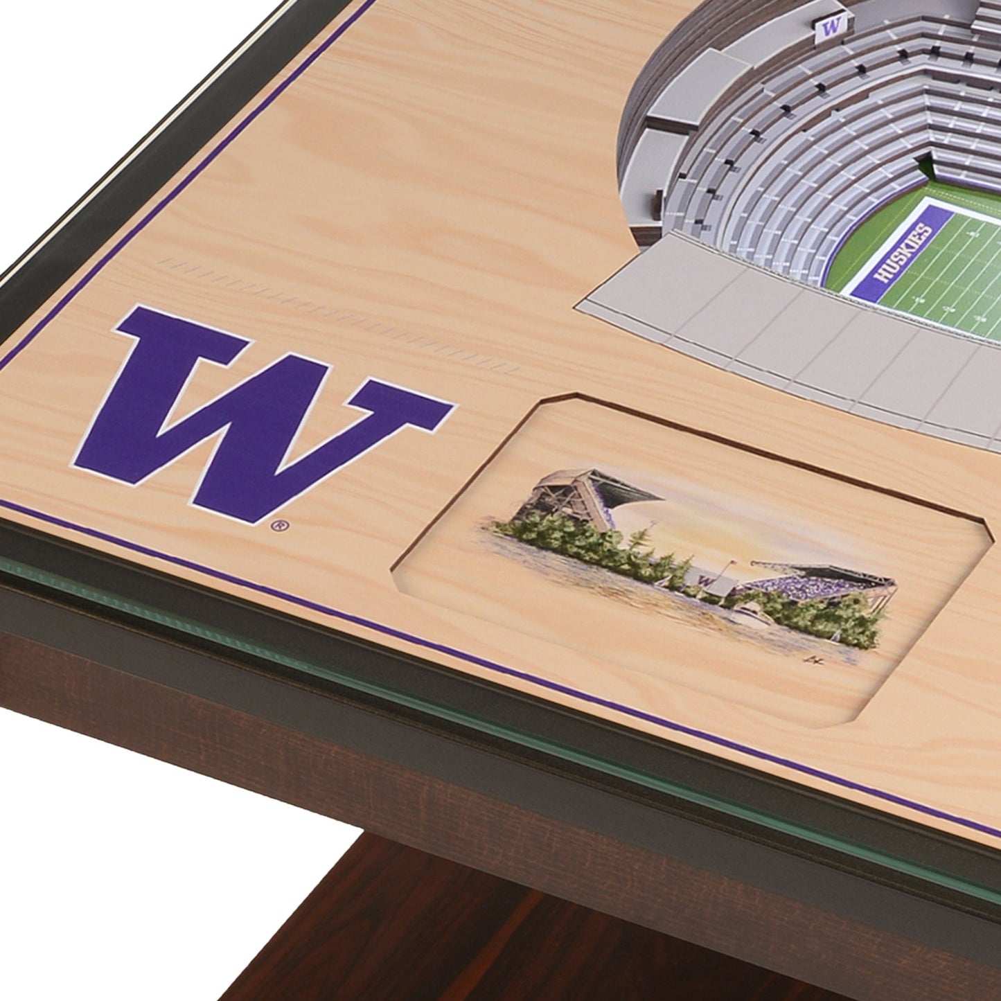 YouTheFan Washington Huskies 25-Layer Stadium Views Lighted End Table