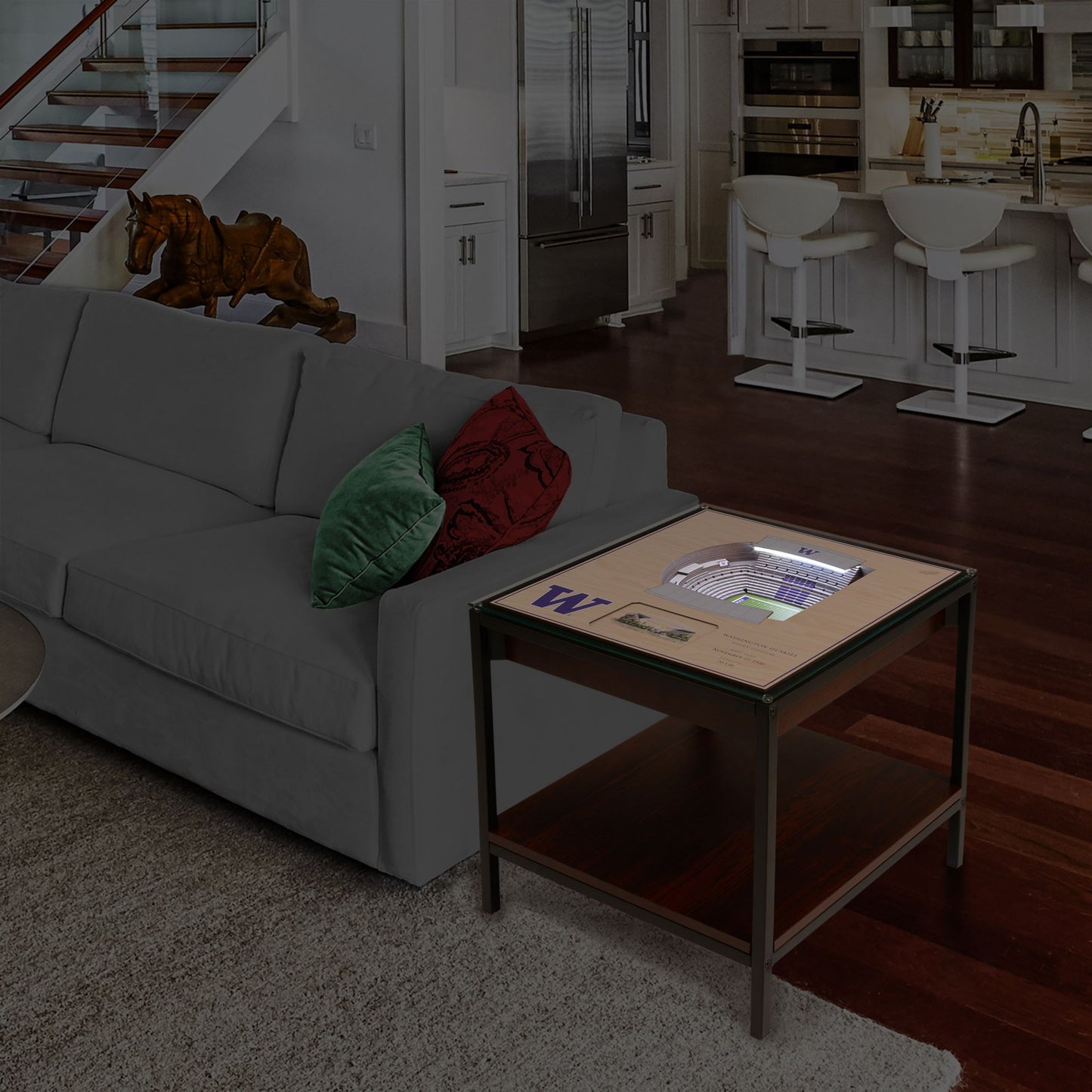 YouTheFan Washington Huskies 25-Layer Stadium Views Lighted End Table