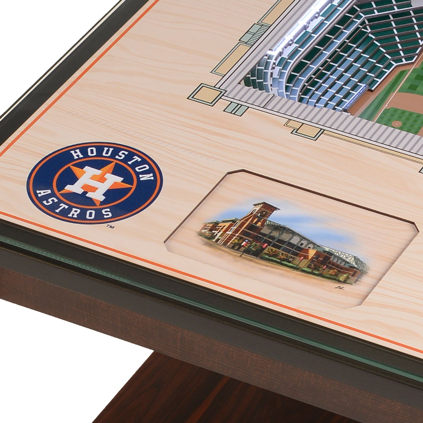 YouTheFan Houston Astros 25-Layer Stadium Views Lighted End Table