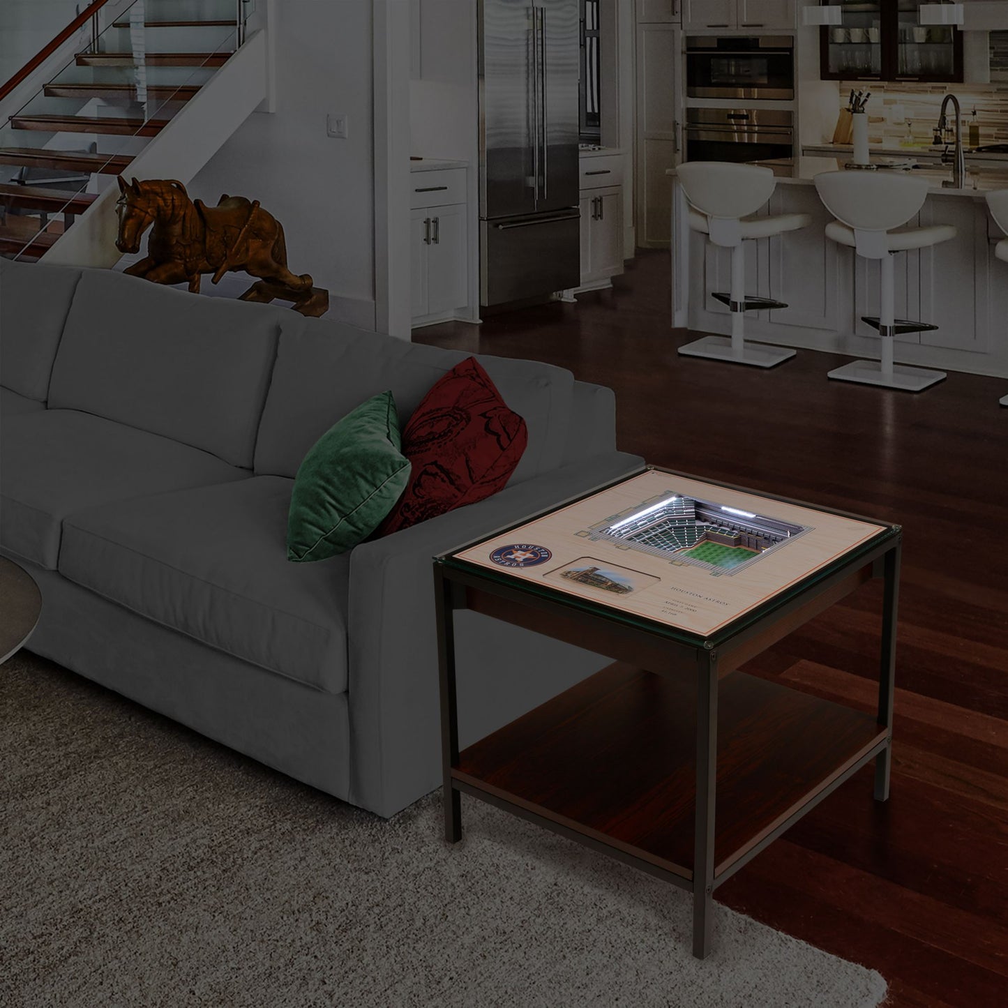 YouTheFan Houston Astros 25-Layer Stadium Views Lighted End Table