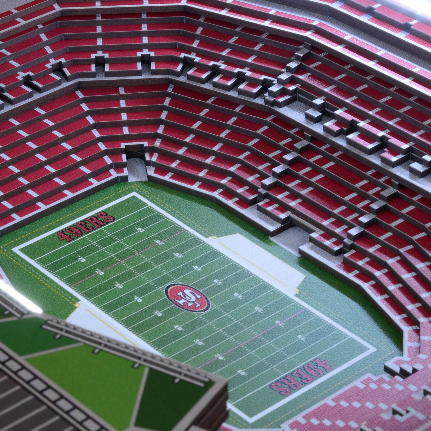 YouTheFan San Francisco 49ers 25-Layer StadiumViews Lighted End Table