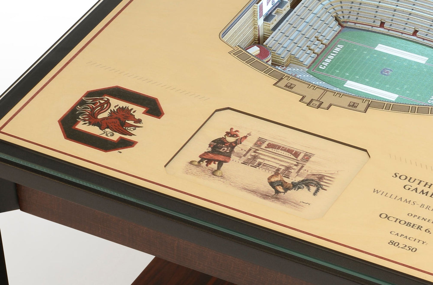 YouTheFan South Carolina Gamecocks 25-Layer StadiumViews Lighted End Table