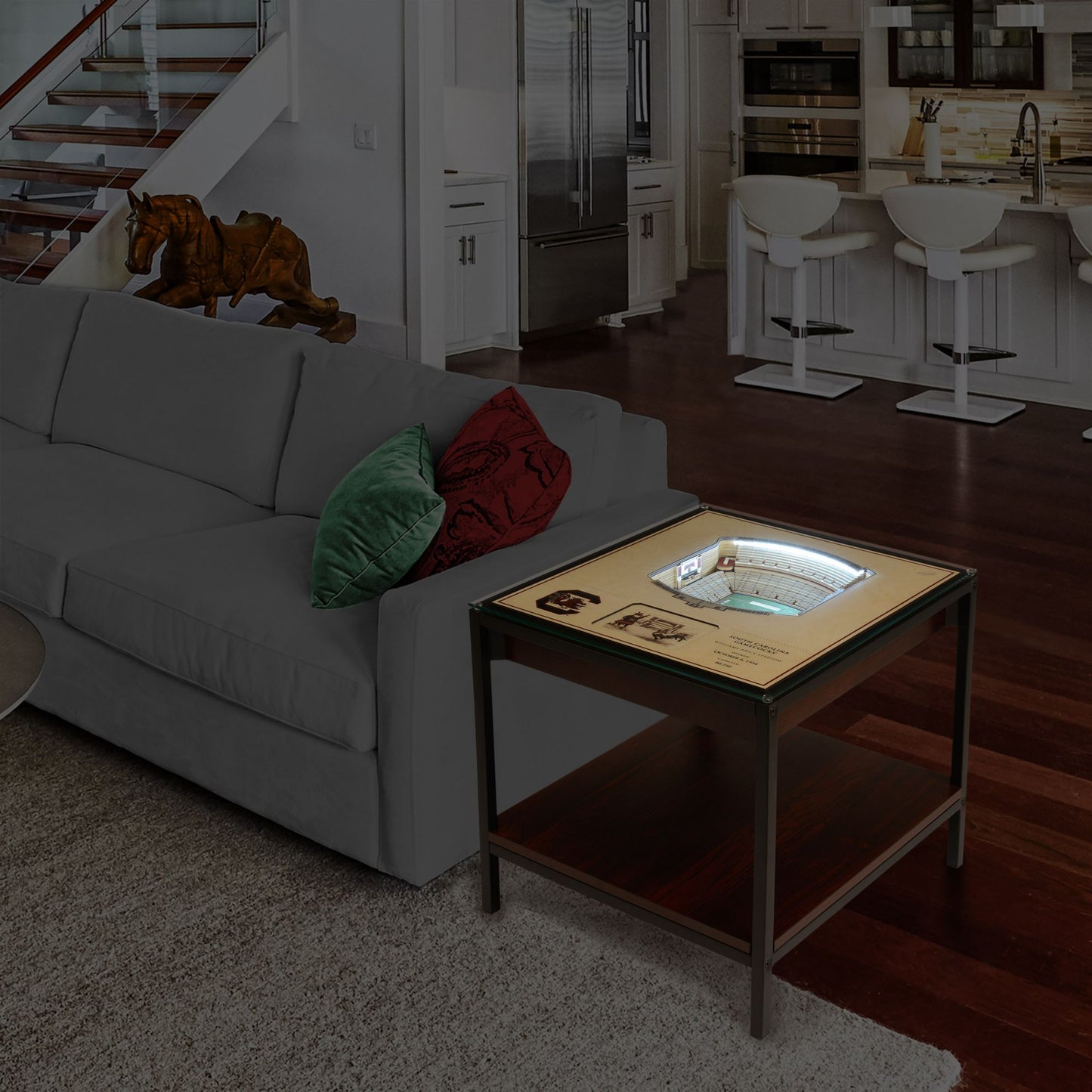 YouTheFan South Carolina Gamecocks 25-Layer StadiumViews Lighted End Table
