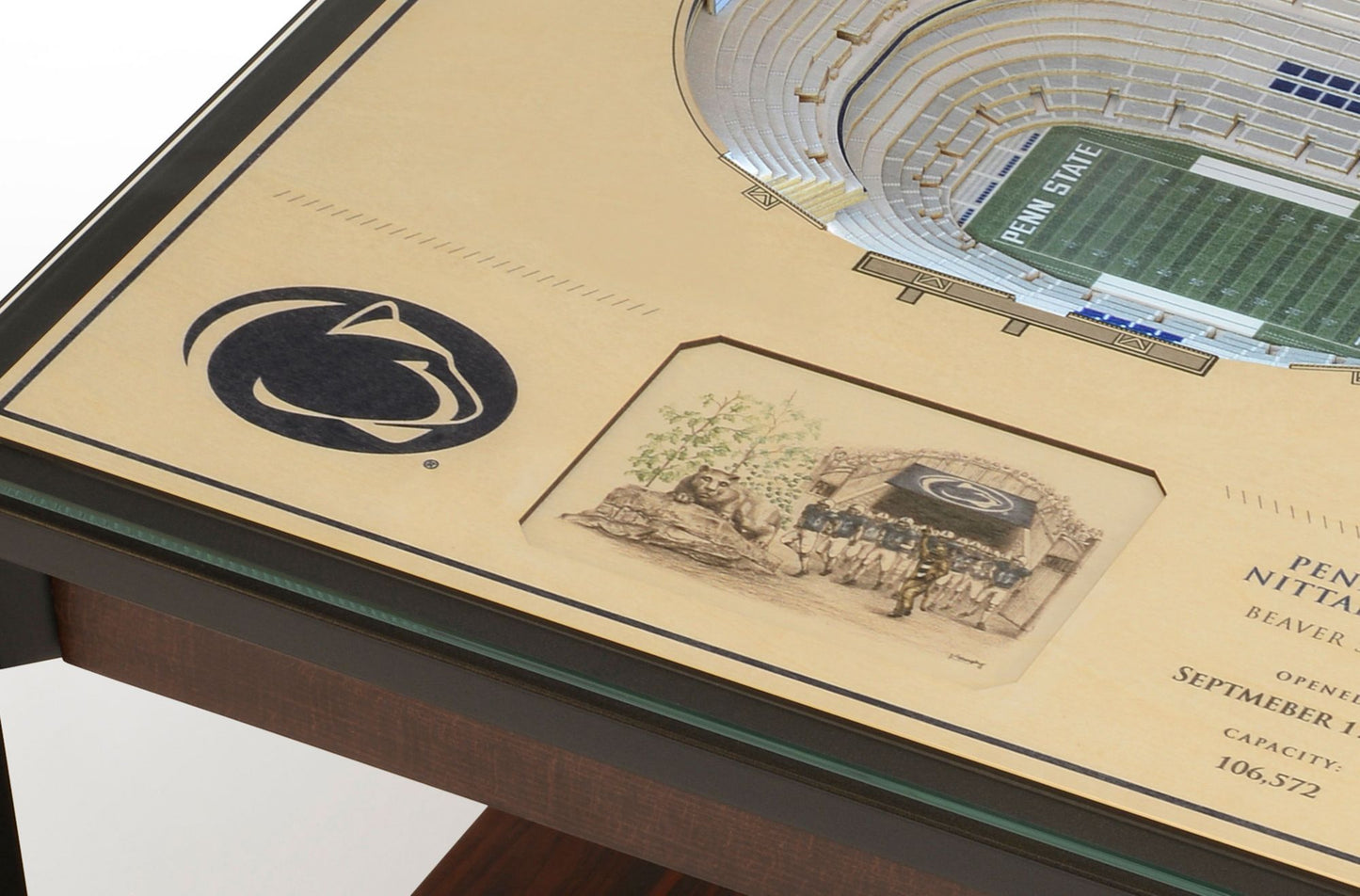YouTheFan Penn State Nittany Lions 25-Layer StadiumViews Lighted End Table