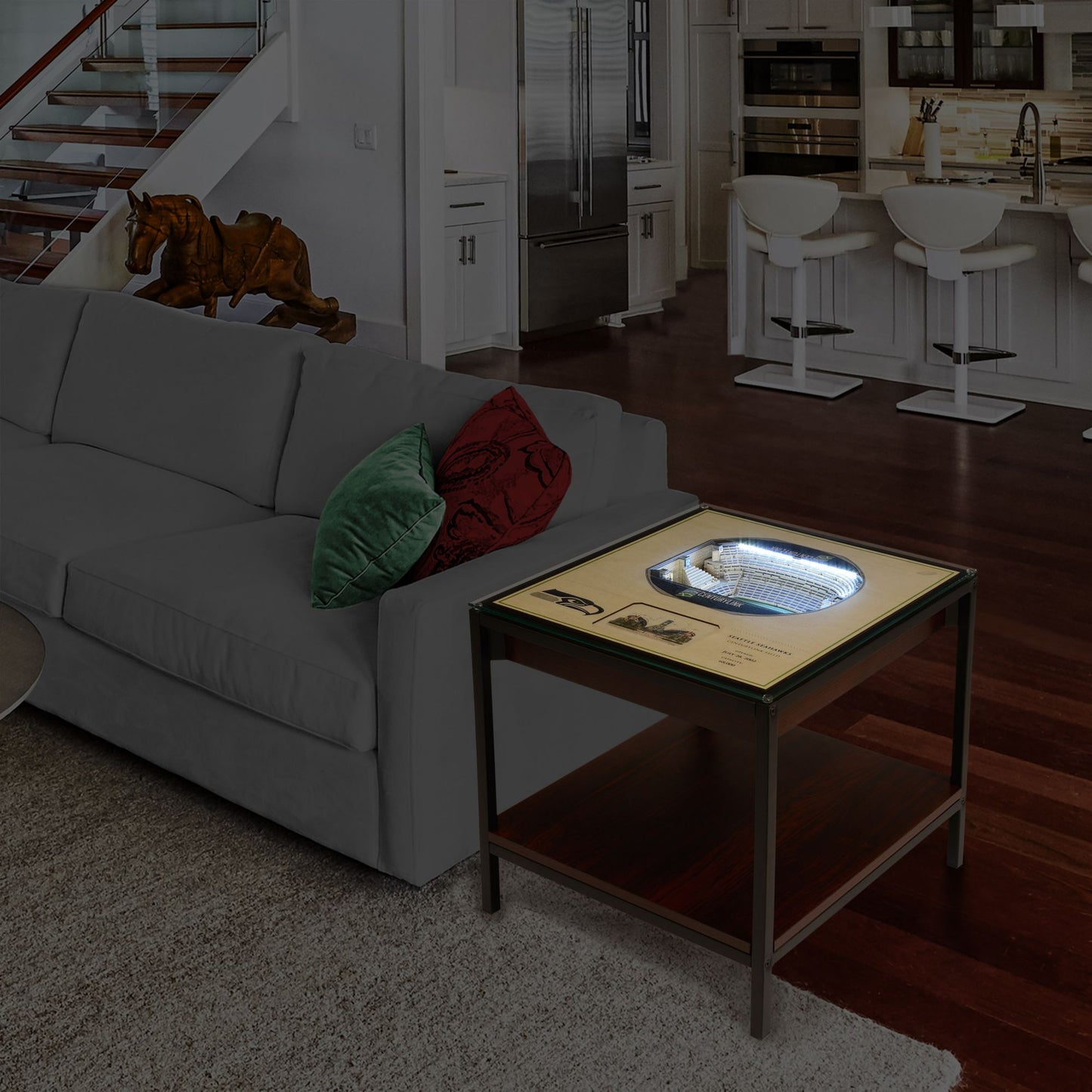 YouTheFan Seattle Seahawks 25-Layer StadiumViews Lighted End Table