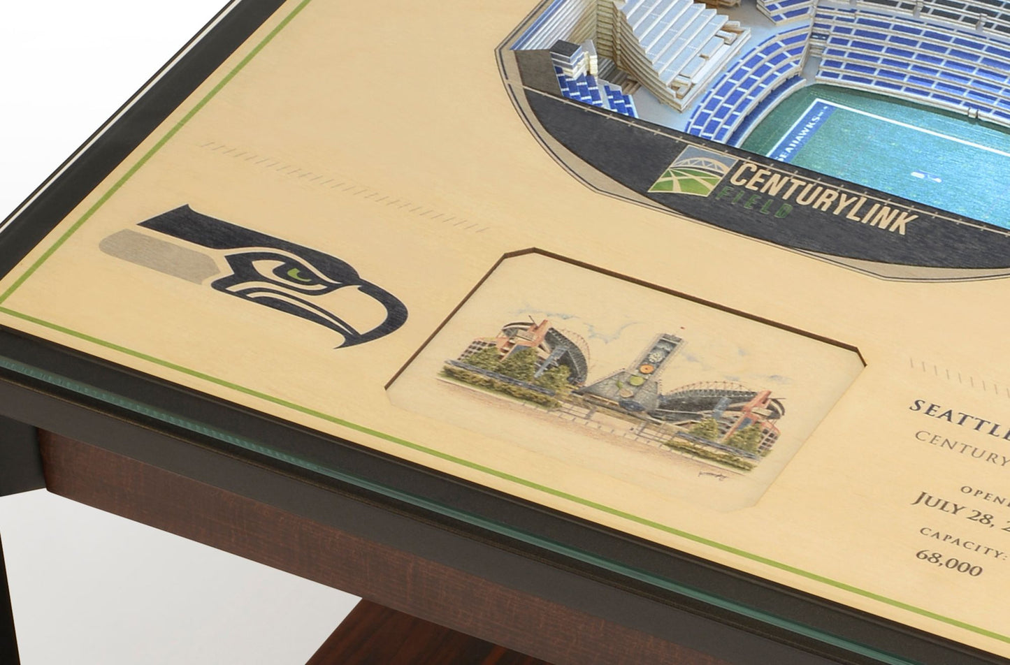 YouTheFan Seattle Seahawks 25-Layer StadiumViews Lighted End Table
