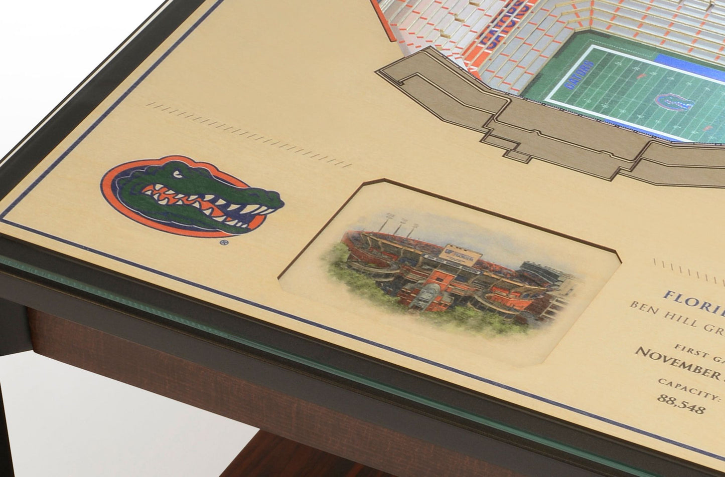 YouTheFan Florida Gators 25-Layer StadiumViews Lighted End Table
