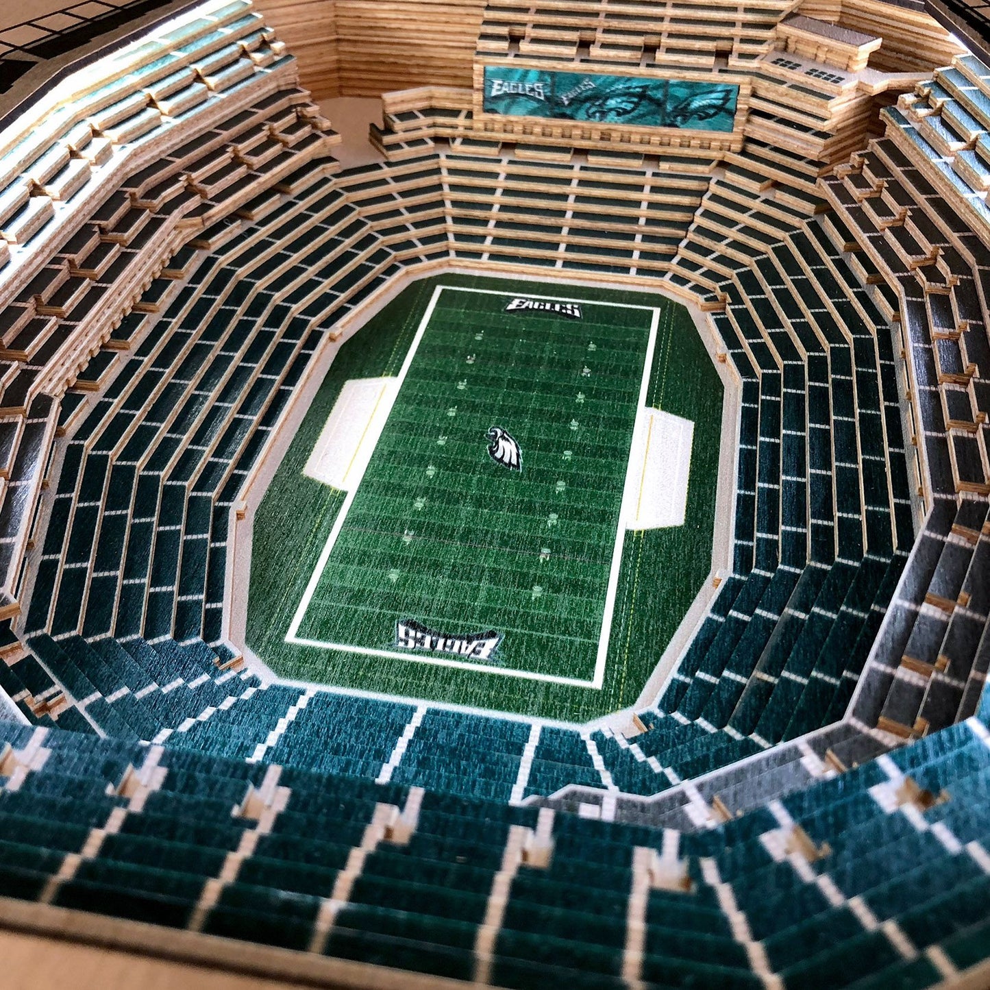 YouTheFan Philadelphia Eagles 25-Layer StadiumViews Lighted End Table
