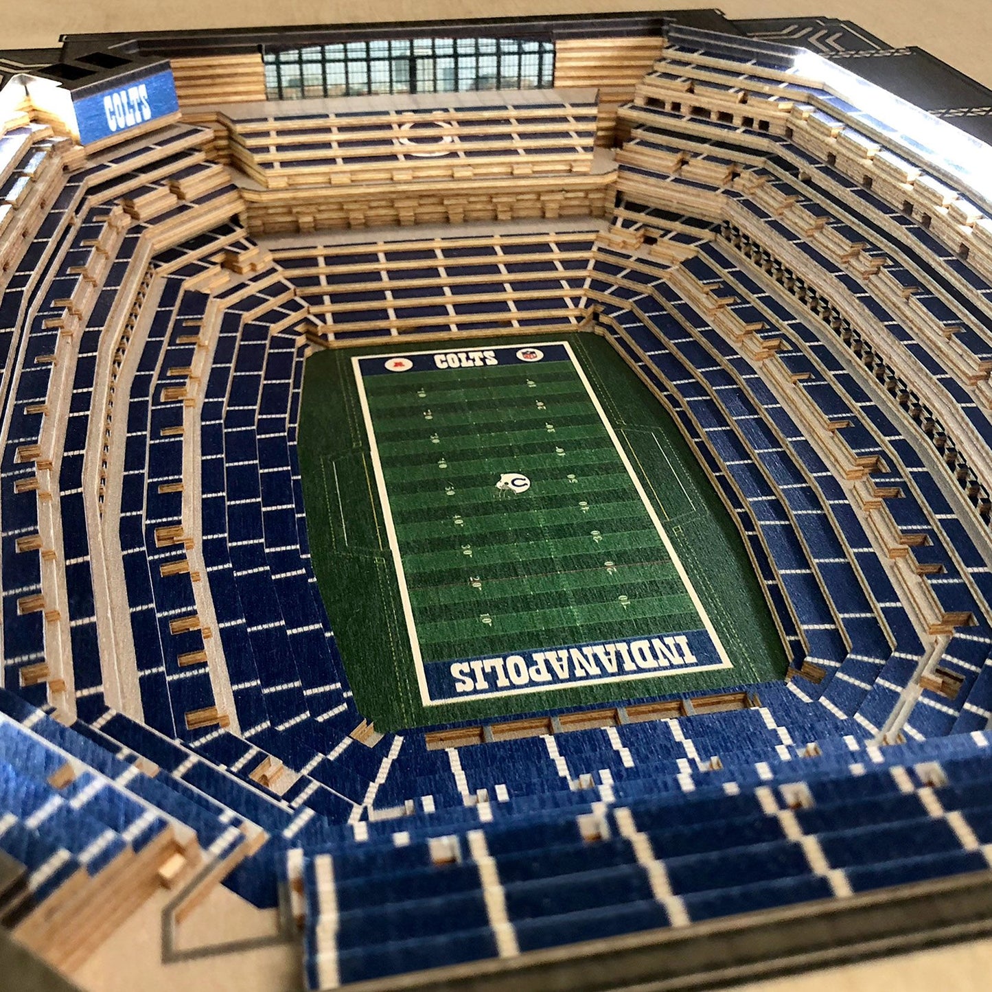 YouTheFan Indianapolis Colts 25-Layer StadiumViews Lighted End Table