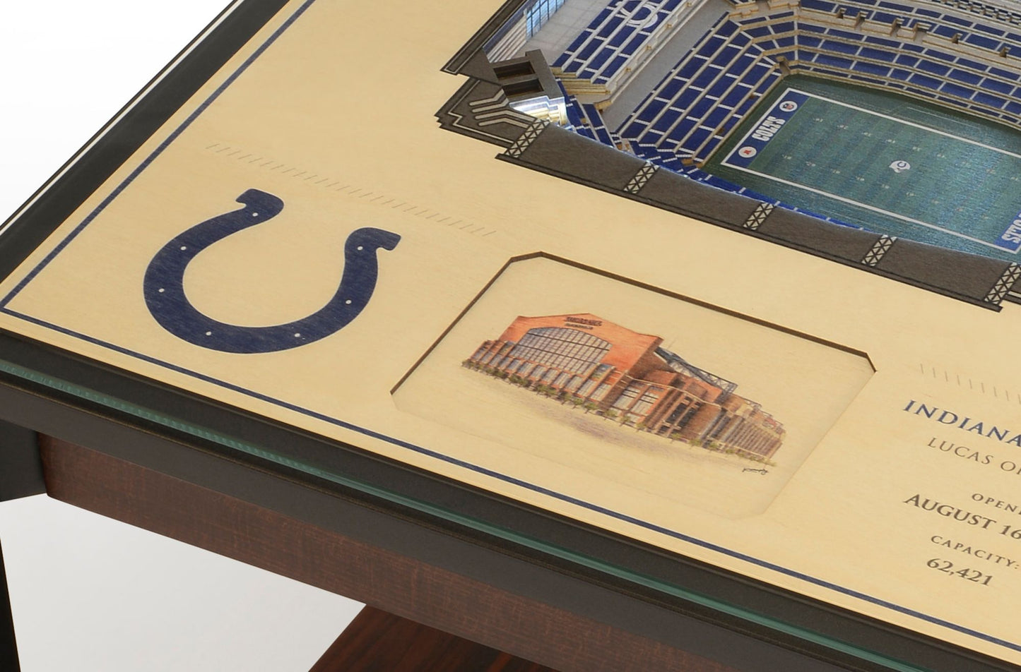 YouTheFan Indianapolis Colts 25-Layer StadiumViews Lighted End Table